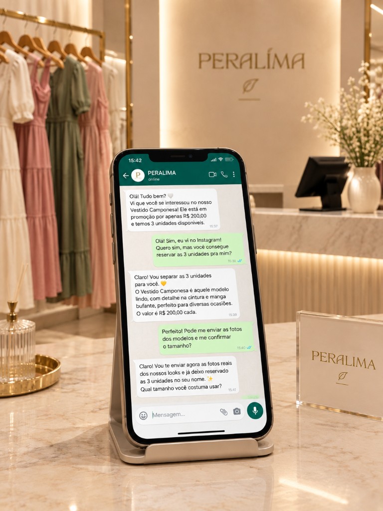 Conversa da Peralíma no WhatsApp